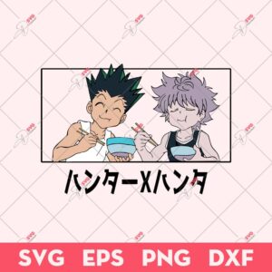 Gon And Killua SVG, Hunter X Hunter SVG, Gon And Killua Manga Anime SVG