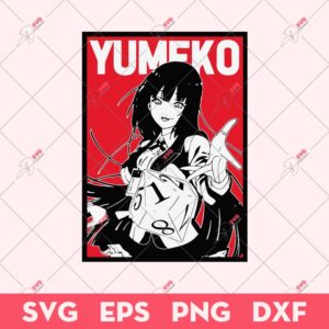 Jabami Yumeko SVG, Kakegurui Compulsive Gambler SVG, Anime SVG