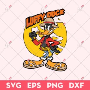 Luffy Duck SVG, One Piece Luffy X Donald Duck SVG, Monkey D Luffy SVG