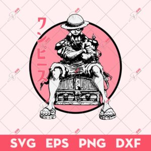 Luffy Pirate King SVG, One Piece Luffy SVG, Anime SVG