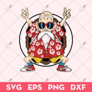 Master Roshi SVG, Dragon Ball SVG, Dragon Kami Ball Anime SVG