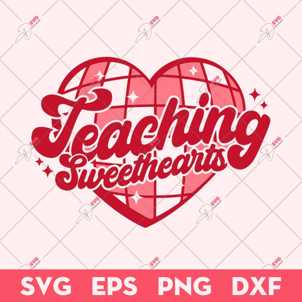 Teaching Sweethearts SVG, Teacher Valentine SVG, Retro Valentine Day SVG 1 Teaching Sweethearts SVG, Teacher Valentine SVG, Retro Valentine Day SVG