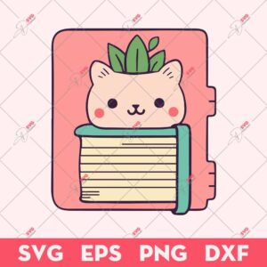 Cat Notepad SVG, Funny Cat SVG, Animals SVG