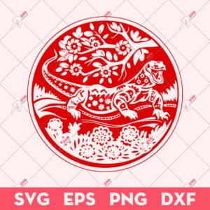 Chinese Zodiac Dragon SVG, Year Of The Dragon SVG, Komodo Dragon SVG