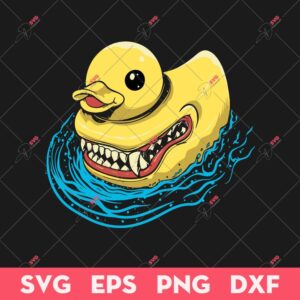 Demon Rubber Duck SVG, Funny Cool Angry Duck SVG, Animals SVG