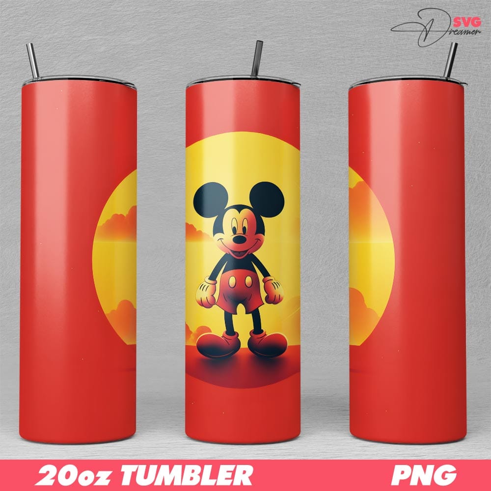 Bundle Disney 20oz Tumbler Wraps PNG Files (Over 200 Designs) 10 Disney Mickey Mouse 20oz Tumbler Skinny PNG File
