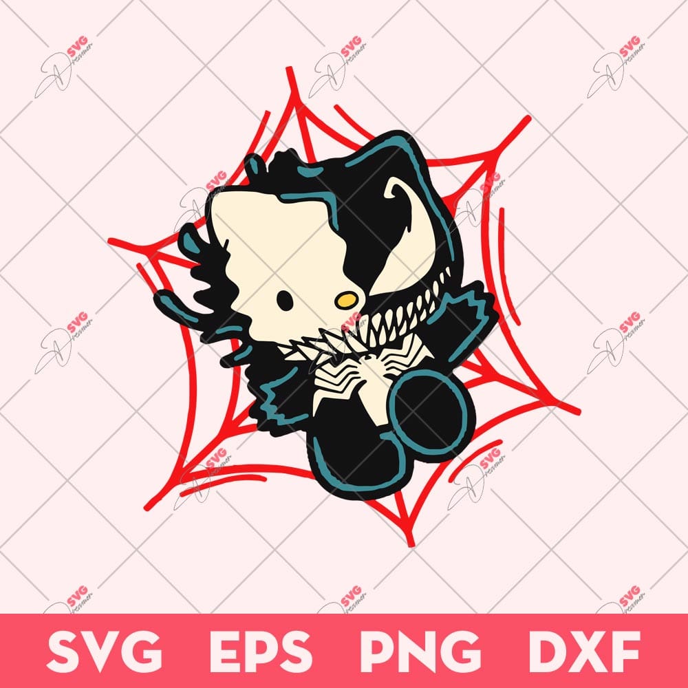 Hello Kitty X Venom SVG, Hello Kitty SVG, Venom SVG 1 Hello Kitty X Venom SVG, Hello Kitty SVG, Venom SVG