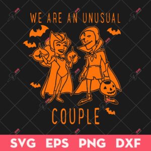 Marvel WandaVision Orange Sketch SVG, We're An Unusual Couple SVG, Halloween SVG
