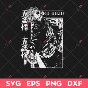 Satoru Manga SVG, Gojo Satoru Anime SVG, Jujutsu Kaisen SVG