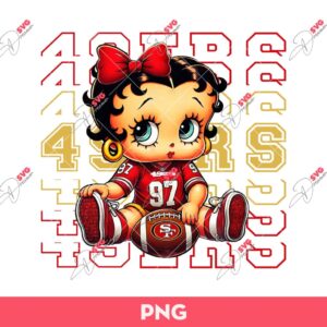 Betty B 49Ers NFL Football PNG, Cute Betty 49Ers Fans Sport PNG