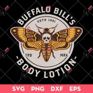 Buffalo Bill's Body Lotion SVG, Vintage Distressed Horror SVG, Silence Of The Lambs SVG