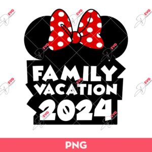 Disney Minnie Mouse Family Vacation 2024 PNG, Family Vacation 2024 PNG, Disney Minnie Mouse Family PNG