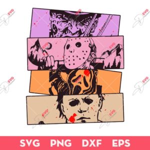 Horror Movie Characters SVG, Horror SVG, Halloween SVG