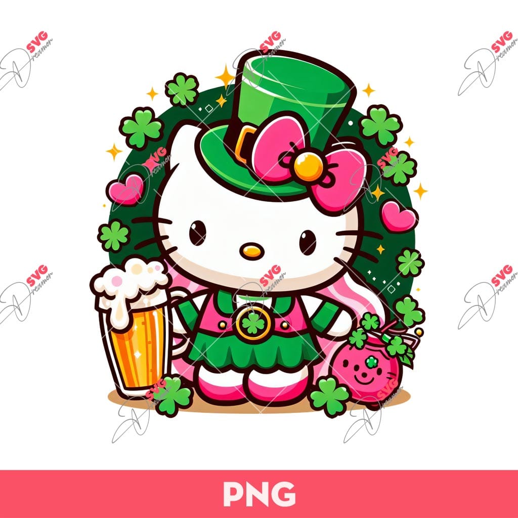 Kitty St Patrick's Day PNG, Saint Patrick's Day Hello Kitty PNG, Kitty Shamrock PNG 1 Kitty St Patrick's Day PNG, Saint Patrick's Day Hello Kitty PNG, Kitty Shamrock PNG