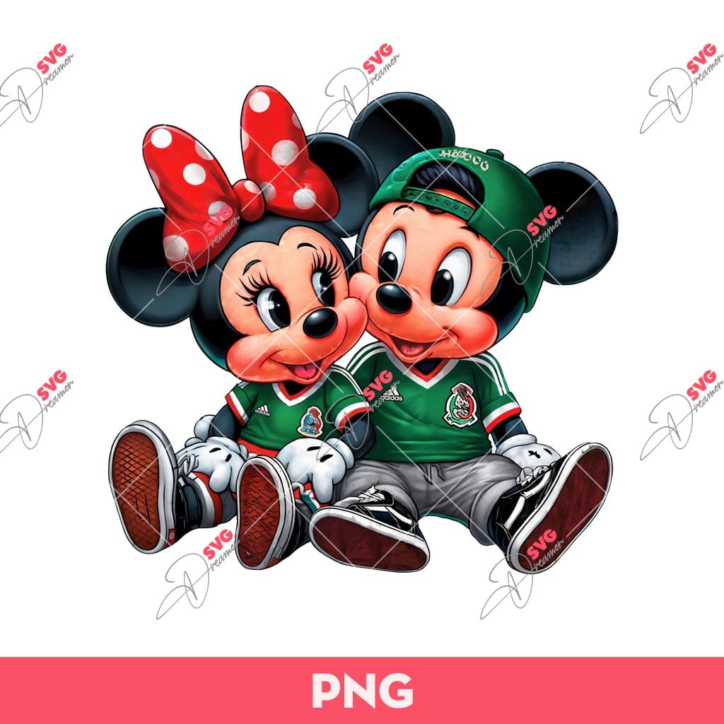 Bundle Mickey Minnie Sport Baseball Football Basketball PNG, Disney Mickey Minnie Sport Fans PNG (Over 40 Designs) 37 Mexican Disney Mouse Couple PNG, Chicano Mickey And Minnie Mouse PNG