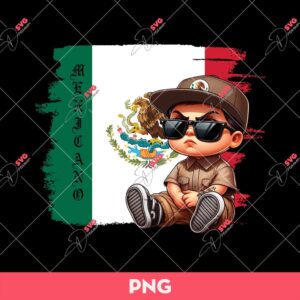 Mexicano Baby PNG, Chicano Cute Baby PNG
