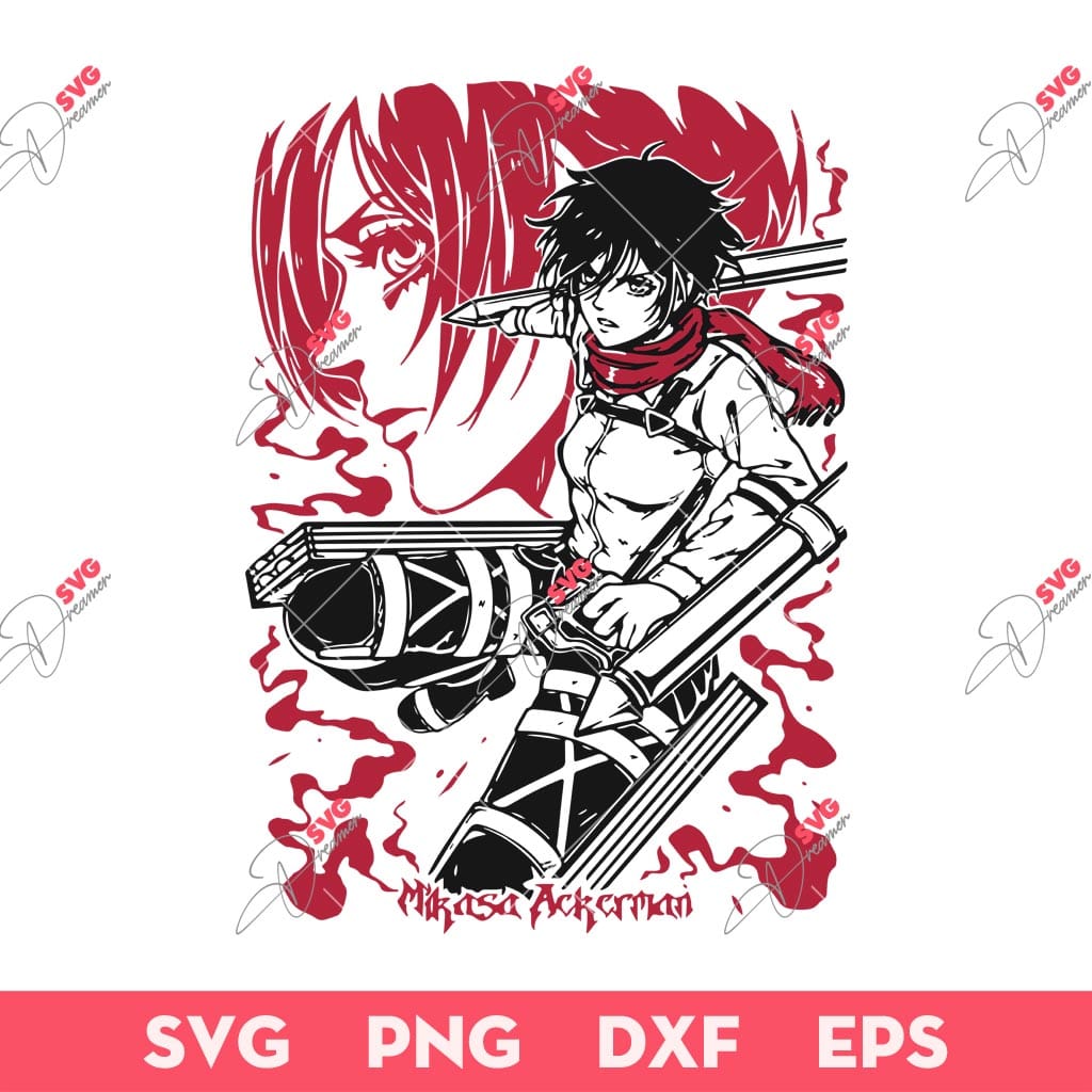 Mikasa Ackerman SVG, Attack On Titan Manga SVG, Manga And Anime SVG 1 Mikasa Ackerman SVG, Attack On Titan Manga SVG, Manga And Anime SVG