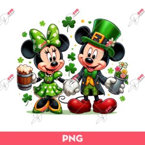 Minnie Mickey St Patrick's Day PNG, Disney St Patrick's Day PNG