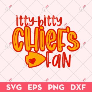 Retro Itty Bitty Chiefs Fan SVG, KC Chiefs Fan SVG, Kansas City Football SVG
