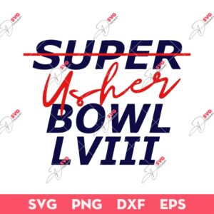 Usher Super Bowl LVIII SVG, NFL Halftime Show 2024 SVG, Super Bowl SVG