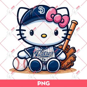 Bundle Hello Kitty San Diego Padres Baseball PNG, Kitty San Diego Padres PNG, Kitty Baseball PNG 9 4 1