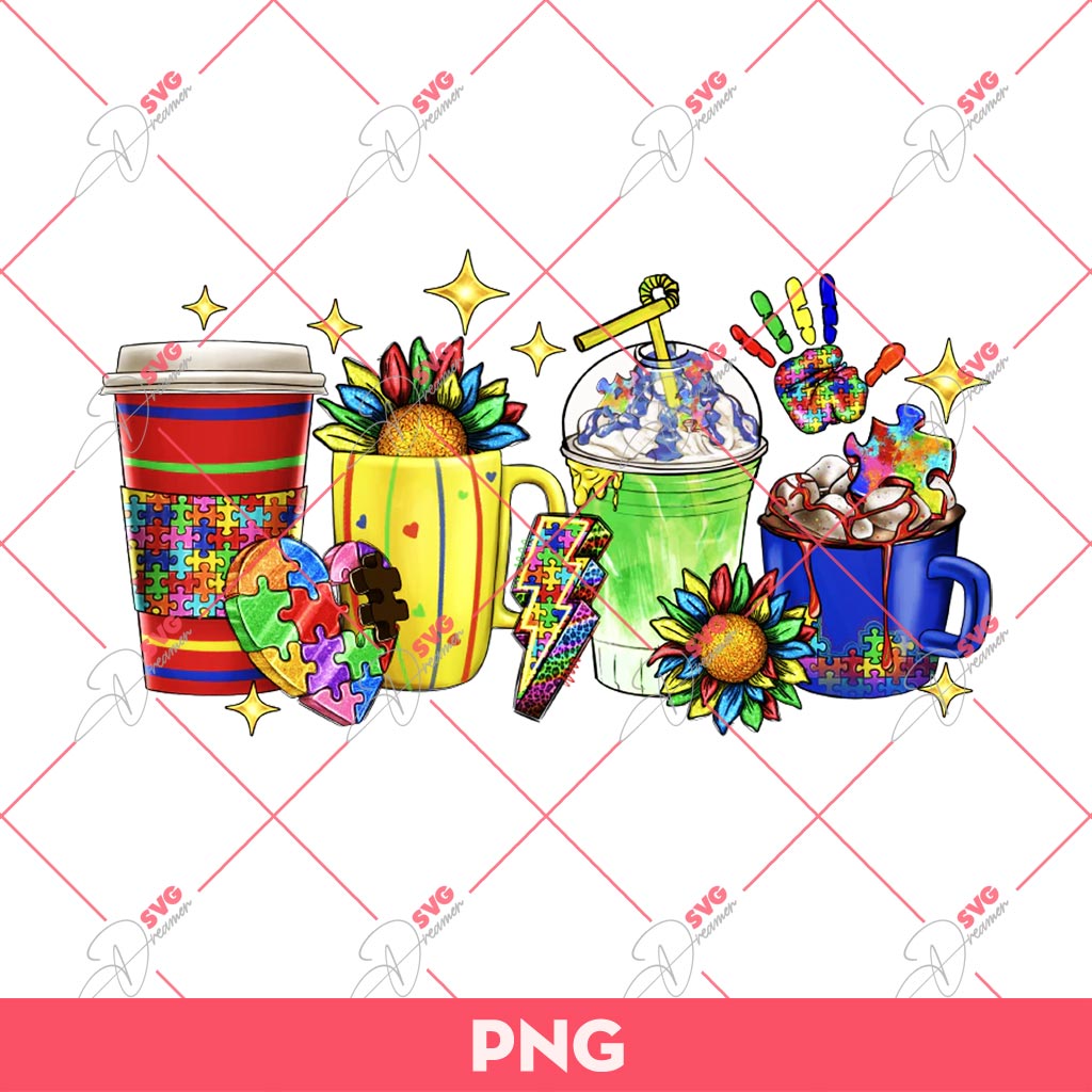 Autism Coffee PNG, Autism Awareness Coffee PNG 2 Autism Coffee PNG, Autism Awareness Coffee PNG