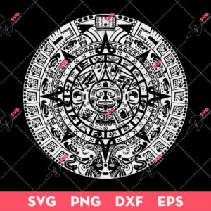 Aztec Calendar SVG, Aztec Calendar Vector SVG, Aztec Calendar Silhouette