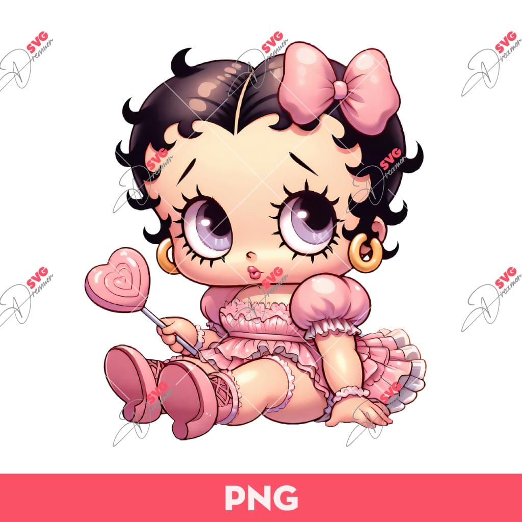 Bundle Cute Betty Boop PNG, Bundle Betty Boop Sport NBA MLB NFL (Over 50 Designs) 51 Baby Betty Boop PNG, Cute Baby Betty Princess PNG