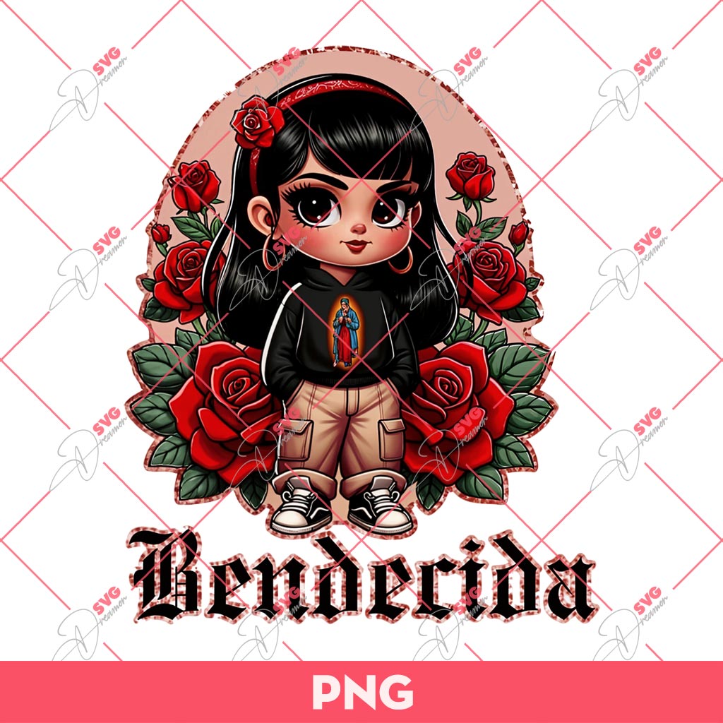 Bendecida Chicana Chola PNG, Chicana Girl With Rose Gold PNG 1 Bendecida Chicana Chola PNG, Chicana Girl With Rose Gold PNG