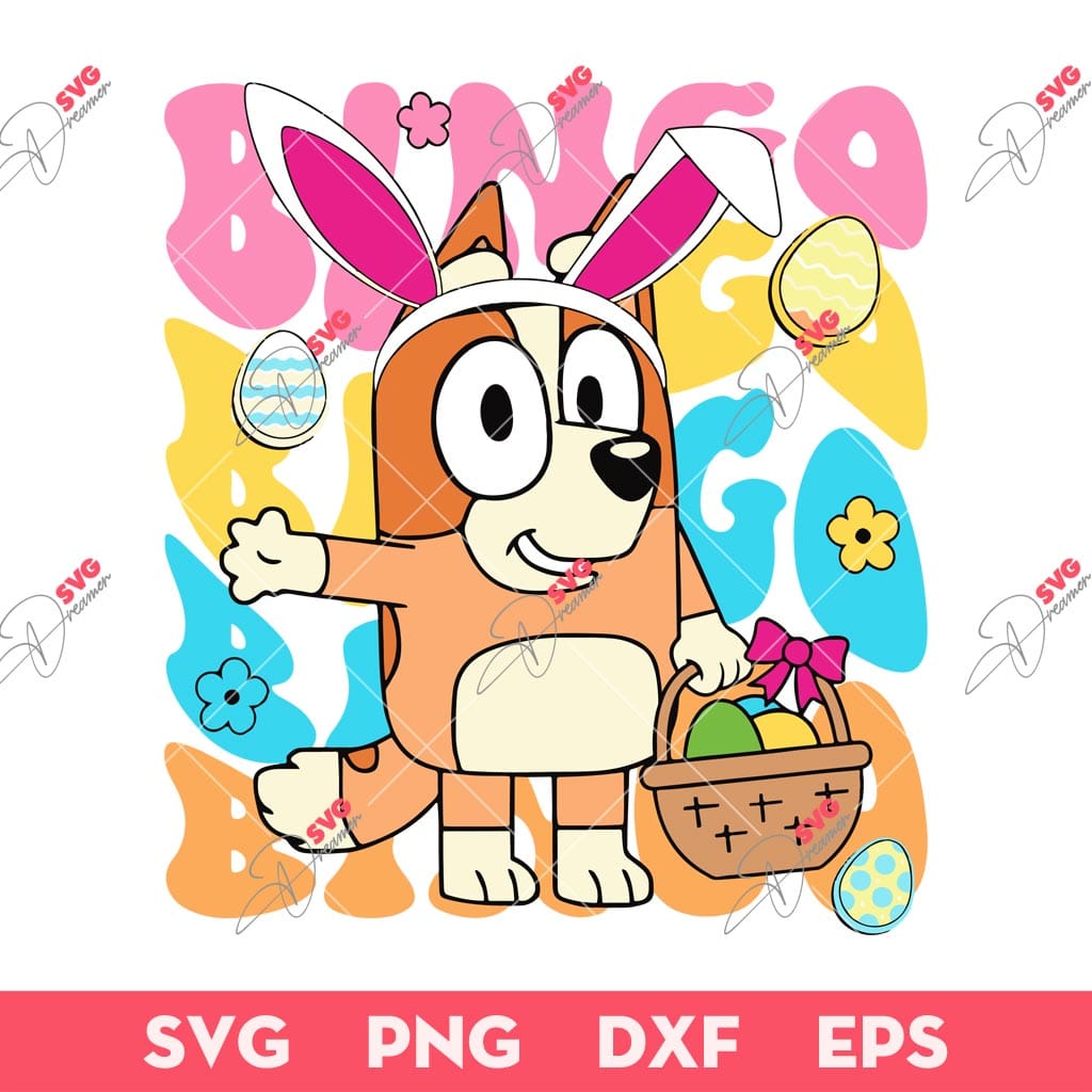 Bingo Bunny Easter SVG PNG, Bingo Bluey Easter SVG PNG EPS DXF 1 Bingo Bunny Easter SVG PNG, Bingo Bluey Easter SVG PNG EPS DXF