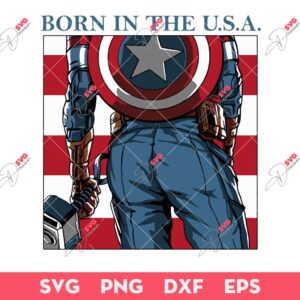 Born In The USA Captain America SVG, Captain America SVG PNG