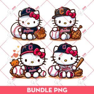 Bundle Hello Kitty Cleveland Guardians Baseball PNG, Kitty Baseball PNG, Kitty Cleveland Guardians PNG