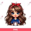 Cartoon Girl Baseball Fan Texas Rangers PNG, Cute Girl Texas Baseball PNG