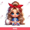 Cartoon Girl Texas Rangers Baseball PNG, Cute Little Girl Baseball PNG