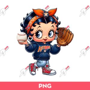 Cute Betty Fan Astros Baseball PNG, Betty Fan Astros Hoodie Jeans PNG