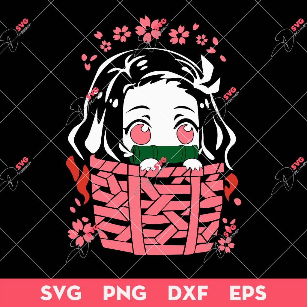 Cute Nezuko SVG, Demon Slayer SVG, Manga Anime SVG PNG 1 Cute Nezuko SVG, Demon Slayer SVG, Manga Anime SVG PNG
