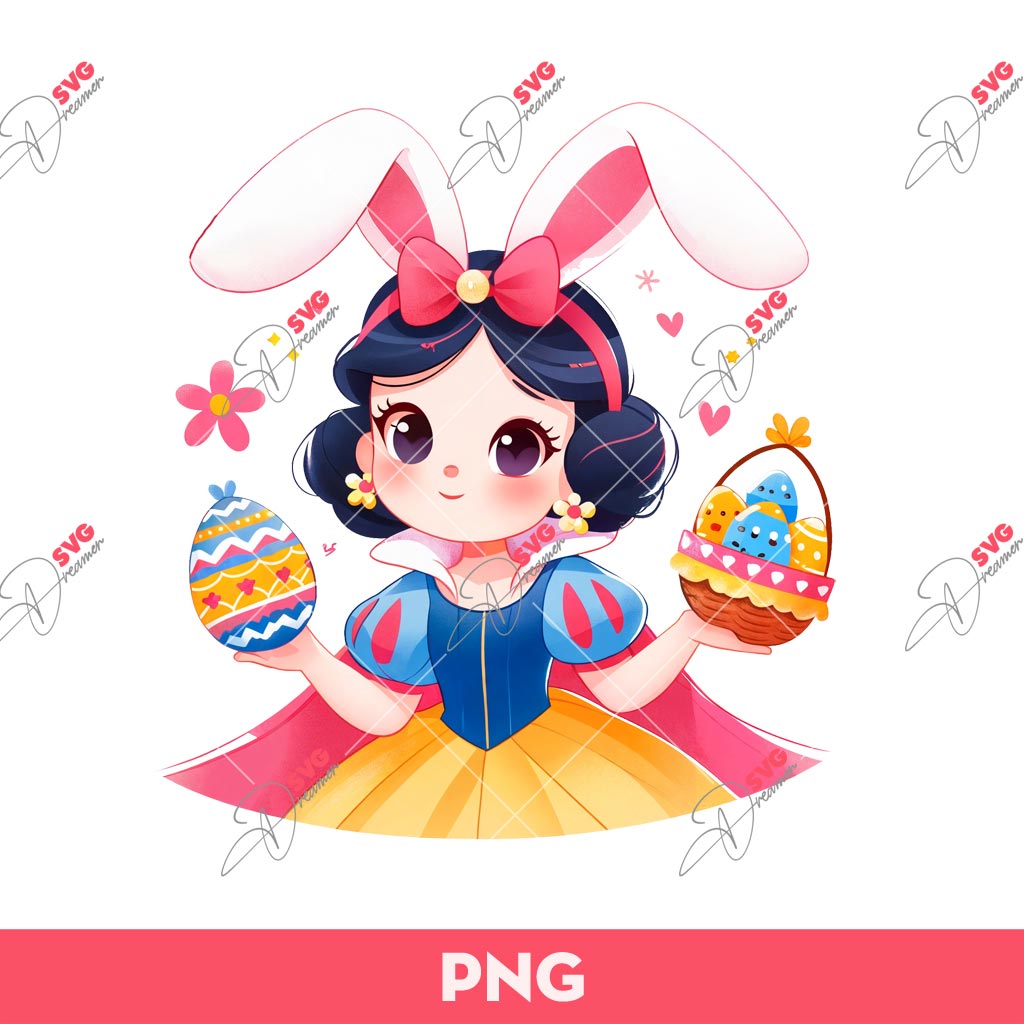 Cute Snow White Princess Bunny Easter PNG, Easter Snow White PNG, Easter Disney Princess PNG 1 Cute Snow White Princess Bunny Easter PNG, Easter Snow White PNG, Easter Disney Princess PNG