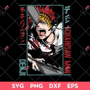 Denji Chainsaw Man SVG, Chainsaw Man Anime SVG, Manga And Anime SVG PNG