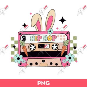 Easter Bunny Hip Hop Cassettes PNG, Easter Bunny PNG, Cassettes Bunny Hiphop Sublimation PNG