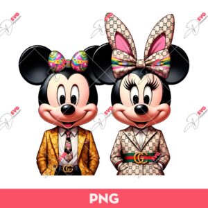 Easter Mickey Minnie Gucci PNG, Disney Easter PNG, Mickey Mouse And Minnie Mouse Gucci PNG