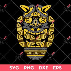 Geometric Oni Ramen SVG, Funny Ramen T-Shirt SVG PNG