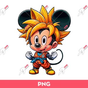 Goku Mickey PNG, Dragon Ball Goku X Mickey Mouse PNG