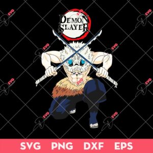 Hashibira Inosuke SVG, Inosuke Demon Slayer SVG, Kimetsu No Yaiba SVG