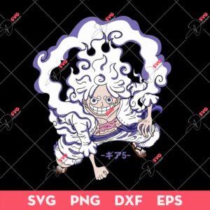 Luffy Gear 5 SVG, One Piece SVG, Manga Anime SVG PNG