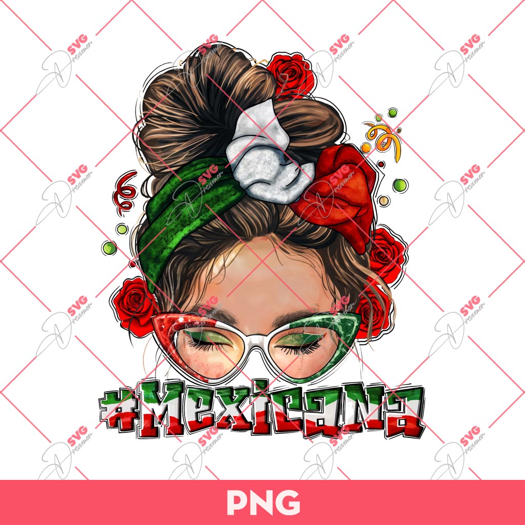 Messy Bun Mexicana PNG, Mexican Girl PNG, Mexico Mama PNG 1 Messy Bun Mexicana PNG, Mexican Girl PNG, Mexico Mama PNG
