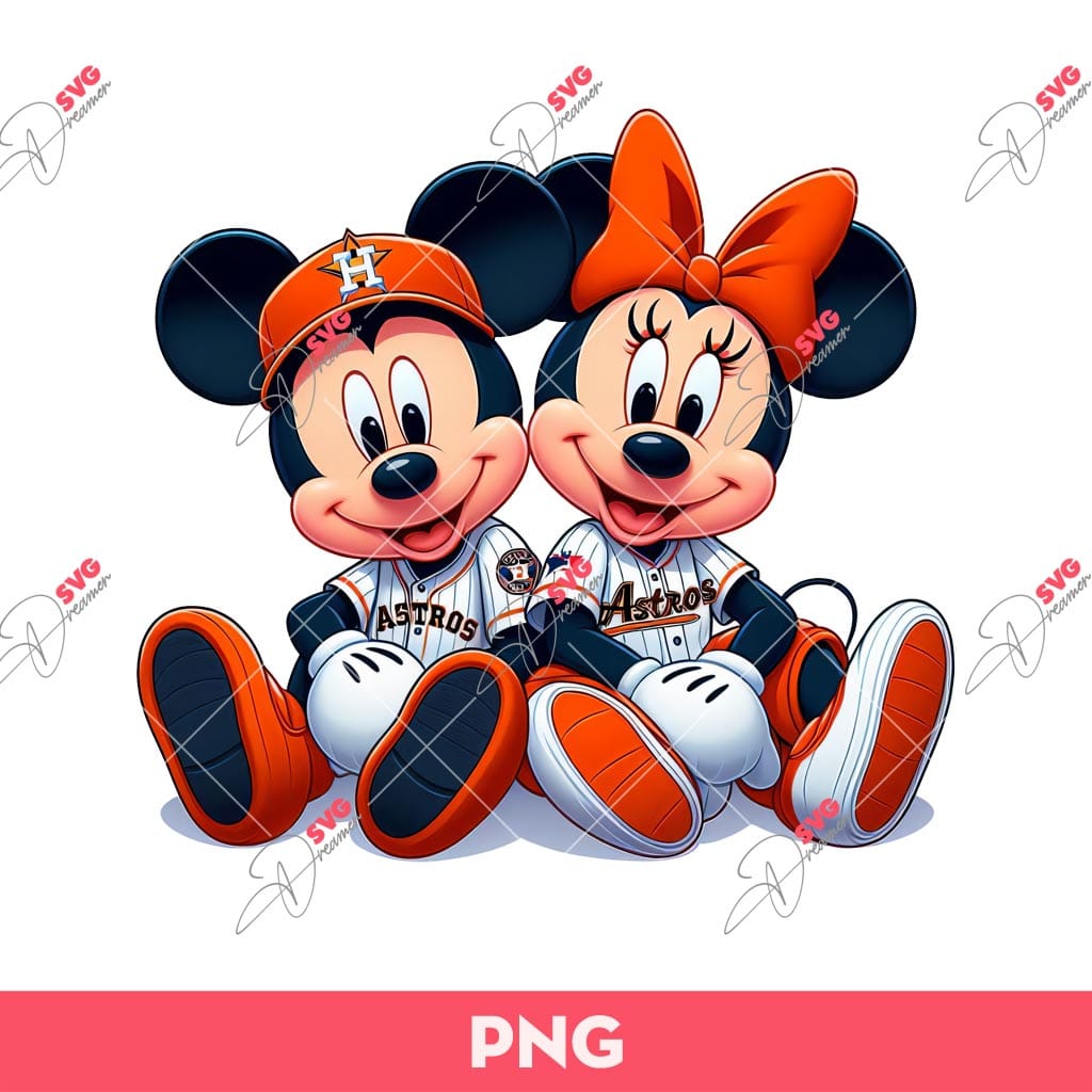 Bundle Mickey Minnie Sport Baseball Football Basketball PNG, Disney Mickey Minnie Sport Fans PNG (Over 40 Designs) 20 Mickey And Minnie Houston Astros Fan PNG, Disney Mouse Houston Astros Baseball PNG
