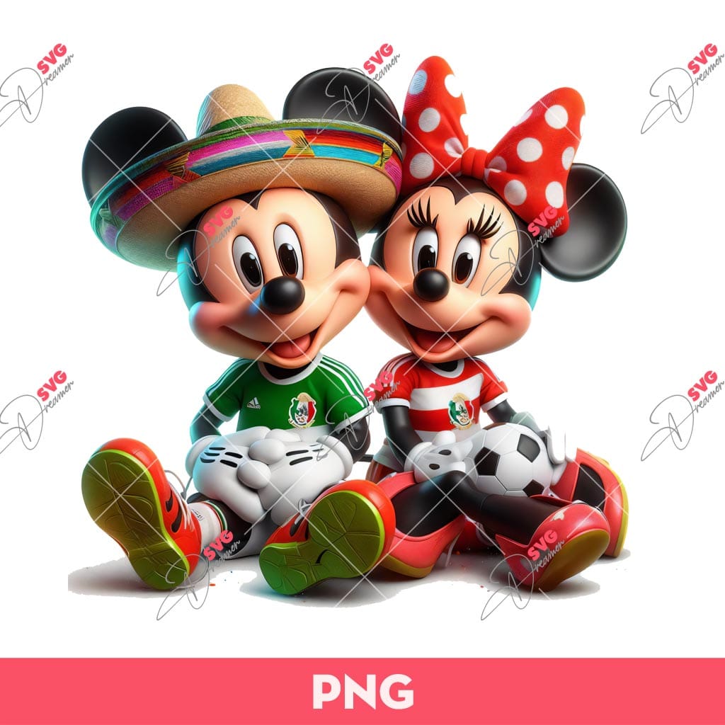 Mickey And Minnie Mexico Soccer PNG, Disney Mouse Fan Mexico Sport PNG 1 Mickey And Minnie Mexico Soccer PNG, Disney Mouse Fan Mexico Sport PNG
