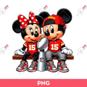 Mickey Minnie Kansas City Chiefs PNG, Disney Mouse KC Chiefs PNG, Mickey Minnie Chiefs PNG