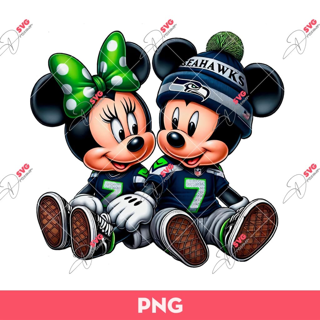 Bundle Mickey Minnie Sport Baseball Football Basketball PNG, Disney Mickey Minnie Sport Fans PNG (Over 40 Designs) 21 Mickey Minnie Seattle Seahawks Fans PNG, Disney Mickey Minnie Seahawks Football PNG