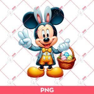 Mickey Mouse And Easter Eggs PNG, Easter Disney Mickey Mouse PNG